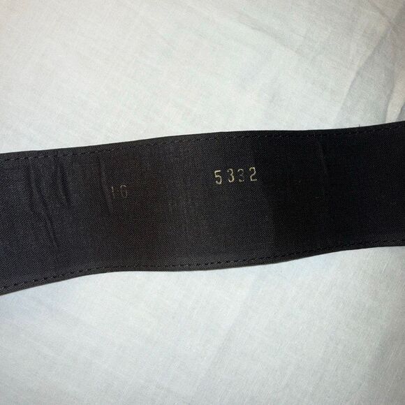 Vintage 80s Black Wide Waist Belt with Gold Braided Buckle | Statement Cinch Bel - Picture 6 of 9